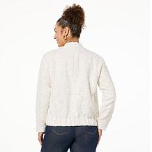 kathy ireland Royal Lodge Oversized Bomber Jacket