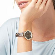 Kessaris Set of 3 Faux Leather Strap Watches