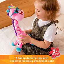 Kids Hits Dancing Giraffe Polly Pink and Blue Animal Plush
