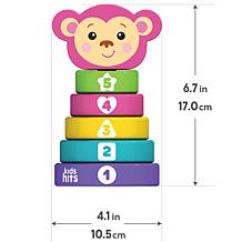 Kids Hits Stack and Play Monkey Wooden Stacking and Sorting Ring Toy