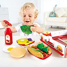 Kitchen Fast Food Wooden 27 Piece Playset