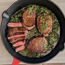 Kitchen HQ 2pc 10" Ceramic Nonstick Cast Iron Skillet w/10" Griddle