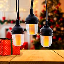 Kurt Adler 100-Light 10-Pc Lantern with Flicker Flame Light Set