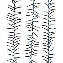 Kurt Adler 2000 Multicolored LED Light 65" Cluster Garland