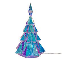 Kurt Adler 20"H Holographic Christmas Tree w/200 Cool White Fairy LEDs