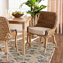 Kyle Dining Chair with Rattan Frame and Seagrass Weave