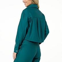 La Joie Faux Leather Shirt Jacket