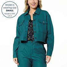 La Joie Faux Leather Shirt Jacket