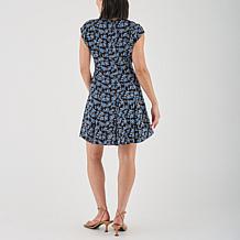 La Joie Fit-and-Flare Paneled Dress