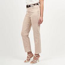 La Joie Marble Denim Straight Leg Ankle Jean