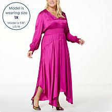 La Joie Smocked Handkerchief Hem Dress