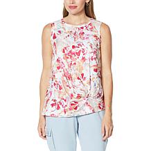 Laila Ali Drape-Front Tank