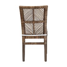 Laluna Mahogany Wood and Rattan Dining Chair