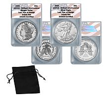 Last Year of Design 1921 Morgan Silver Dollar and 2021 Silver Eagle