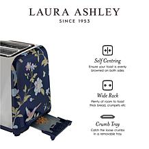 Laura Ashley VQ 2-Slice Toaster, Elveden Navy