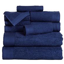 Lavish Home 100% Cotton Ribbed 10-piece Towel Set