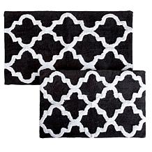 Lavish Home 100% Cotton Trellis 2pc Bathroom Mat Set