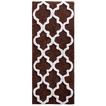 Lavish Home 100% Cotton Trellis Bathroom Mat - 2' x 5'