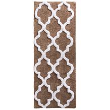 Lavish Home 100% Cotton Trellis Bathroom Mat - 2' x 5'