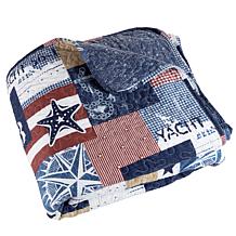 Lavish Home 3pc Patriotic Americana Quilt Set - King