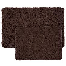 Lavish Home Memory Foam Shag 2-piece Bath Mat Set