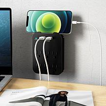 LAX Gadgets 2-pack Surge Protectors with 6 Outlets and 2 USB Ports