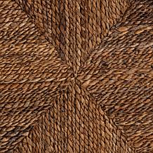 Laymi Boho Counter Stool with Woven Seagrass, 17.7"W x 38.6"H