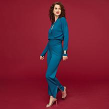 LB70 by Lloyd Boston Every AngLL Twill Glimmer Mid-Rise Flare Pant