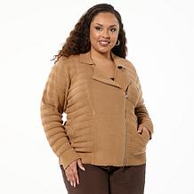 LB70 by Lloyd Boston Go To Moto Sweater Cardigan