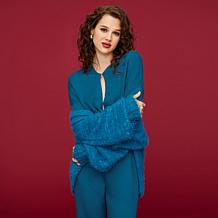 LB70 by Lloyd Boston Sweet Symmetry Surplice Long Sleeve Sweater