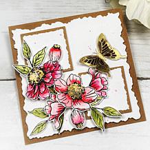 LDRS Creative Butterfly and Buds Stamp, Die and Slider Die Set
