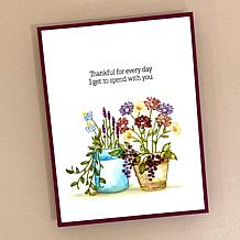 LDRS Creative Watercolor Effects Floral Stamp Set