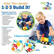 Learning Resources 1-2-3 Build It Train, Rocket, Helicopter