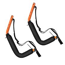Leisure Sports Set of 2 Kayak Storage Wall Hangers - Black-Orange