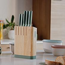 Leo Forest 6pc Stainless Steel Knife Block Set with Sharpener