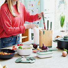 Leo Forest 6pc Stainless Steel Knife Block Set with Sharpener