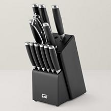 Leo Graphite 13pc Knife Block Set with Sharpener