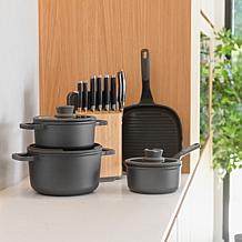 Leo Stone+ Cast Aluminum Stockpot with CeraGreen Coating