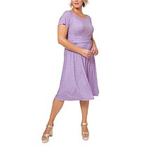 Leota Brittany Dress - Confetti Dot Purple Rose