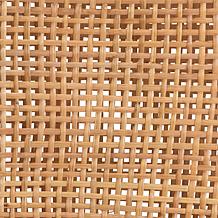 Lesia Mahogany Wood and Rattan Counter Stool