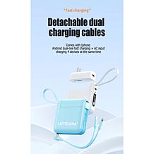 Letscom 22.5W 10k mAh Power Bank w/LCD Display, AC Plug & Tassel