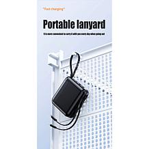 Letscom 22.5W 10k mAh Power Bank w/LCD Display, AC Plug & Tassel