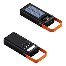 Letscom 30kmAh Solar Power Bank 2-pack with Integrated Cables & Handle