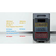 Letscom 3800Wh Power Station with Handle, Light and Wheels
