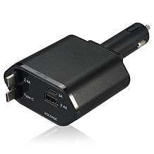 Letscom 4-in-1 Multi-Device Car Charger 2-pack
