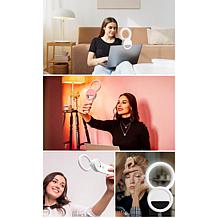 Letscom Portable Rechargeable Ring Light w/Clip 2-pack
