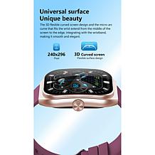 Letsfit E46 Rose Bezel Smart Watch with Extra Band