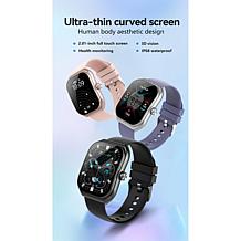 Letsfit E46 Rose Bezel Smart Watch with Extra Band