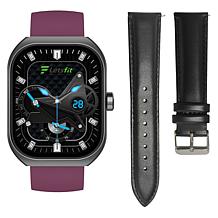 LetsFit E46 Smart Watch with Band and Charger Set of 2 - Black