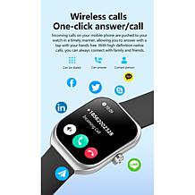 LetsFit E46 Smart Watch with Band and Charger Set of 2 - Black